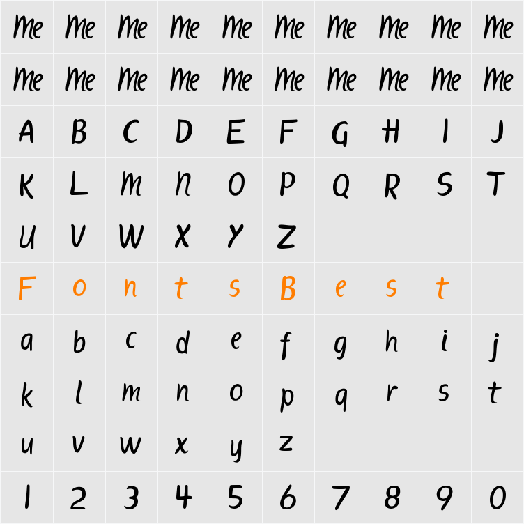 ScriptME 3 Character Map