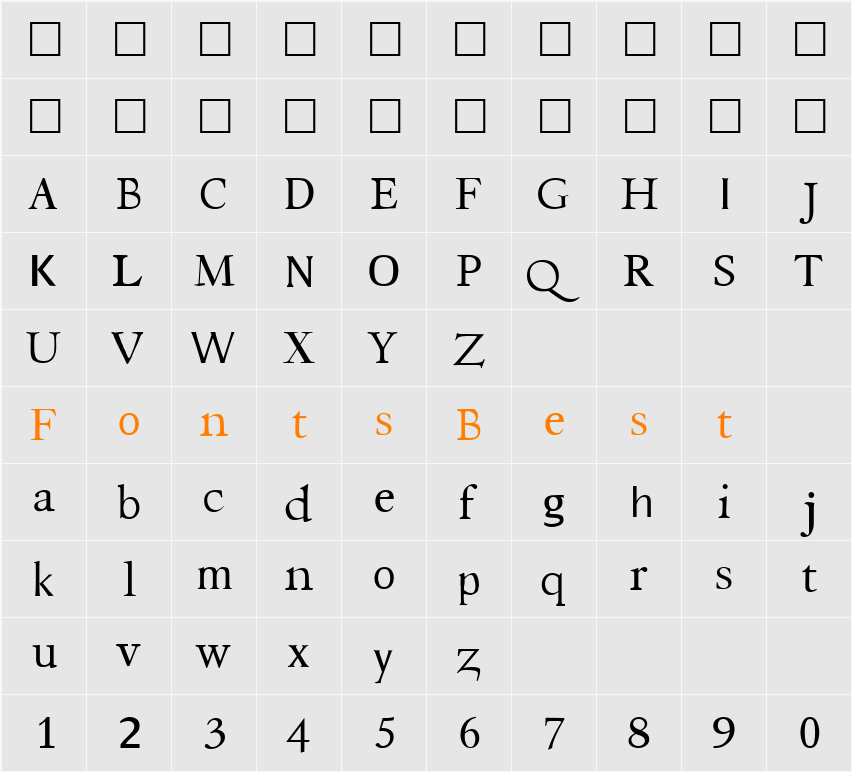 Quodlibet Character Map