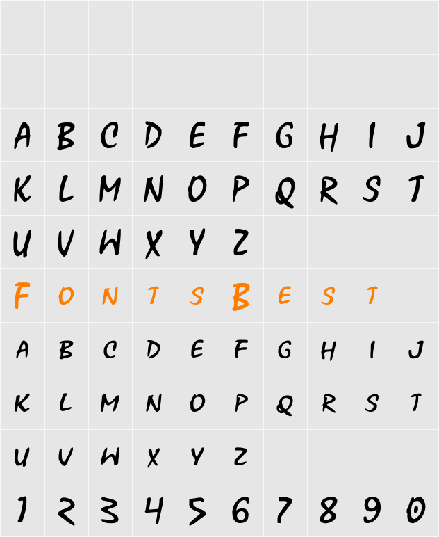Xoxoxa Character Map