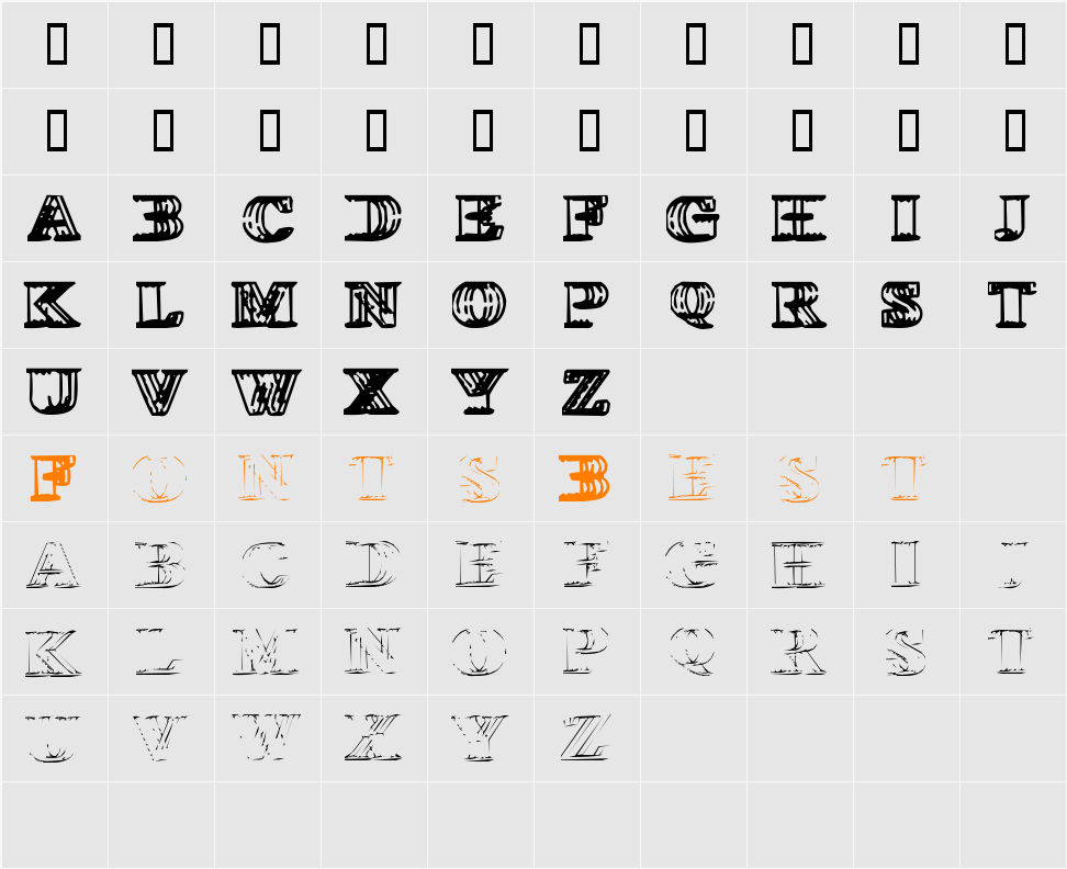Wireframe Davenport Character Map