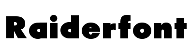 Raiderfont Font Image