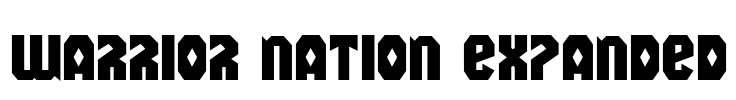 Warrior Nation Expanded Font Image