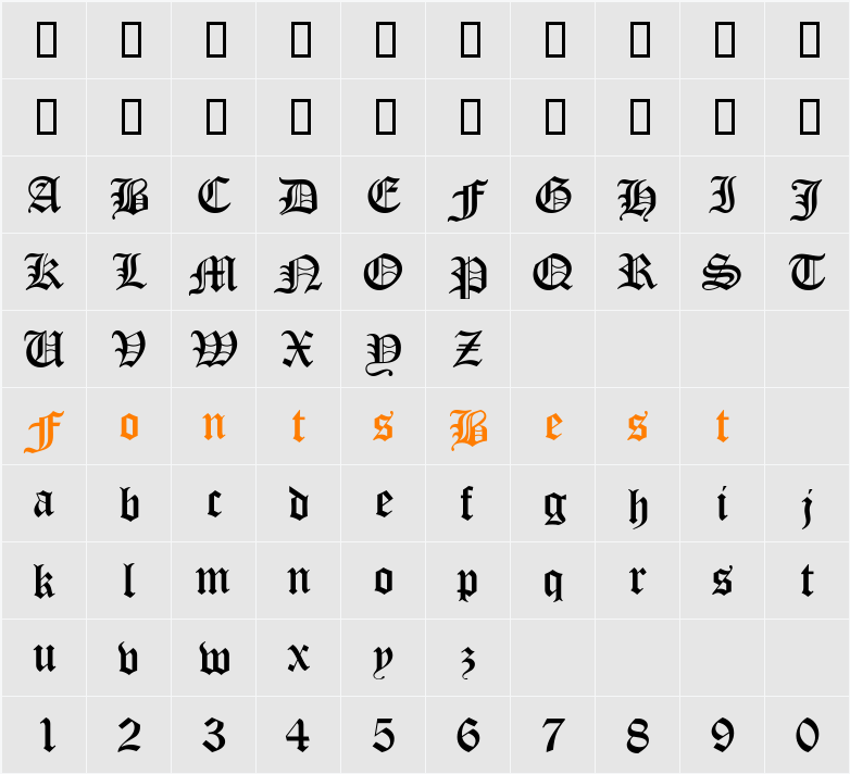 Otto Character Map