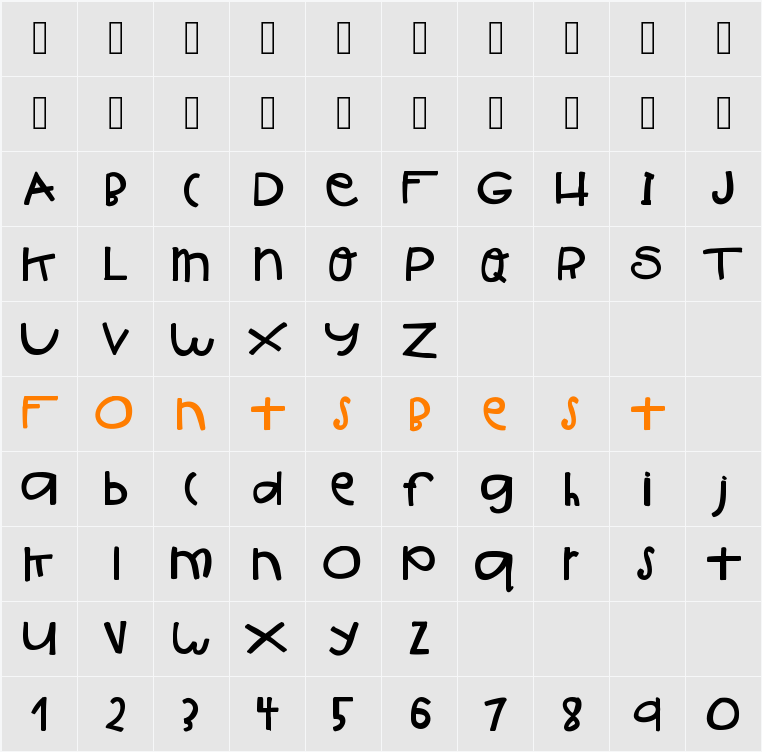 HelloIshBig Character Map