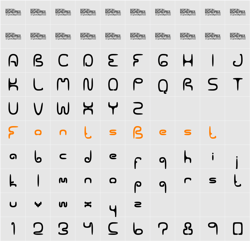 SPACEWORM02 Character Map