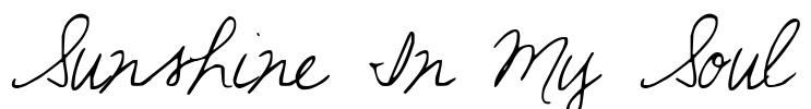 Sunshine In My Soul Font Image
