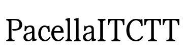 PacellaITCTT Font Image