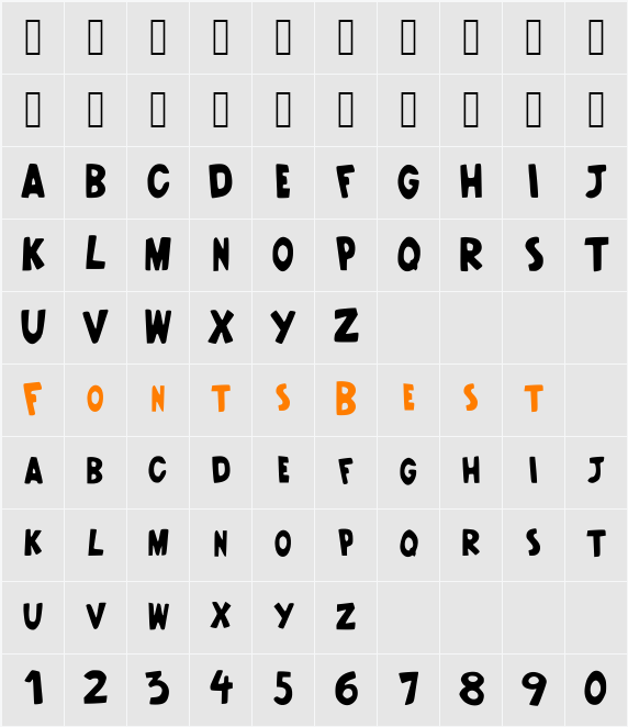 Open Season Character Map