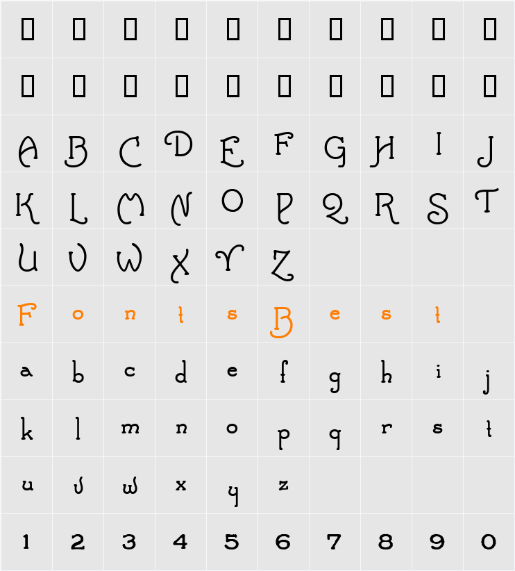tsp adore 1 Character Map