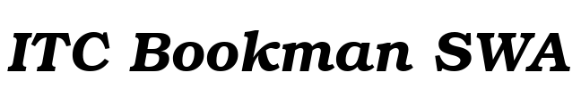 ITC Bookman SWA Font Image