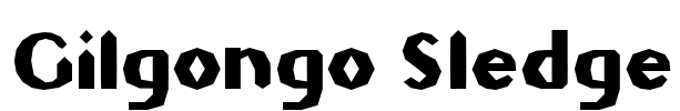Gilgongo Sledge Font Image