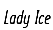 Lady Ice Font Image
