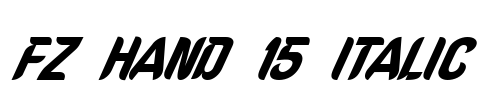 FZ HAND 15 ITALIC Font Image