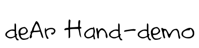 deAr Hand-demo Font Image