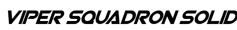 Viper Squadron Solid Font Image