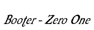 Booter - Zero One