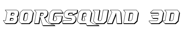 Borgsquad 3D Font Image