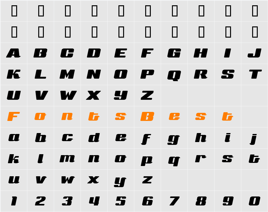 Sneakers Script Wide Character Map