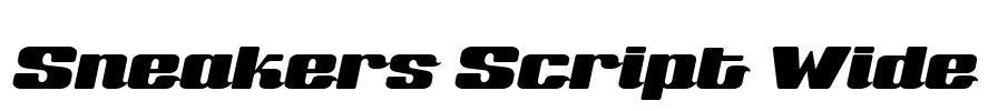 Sneakers Script Wide Font Image