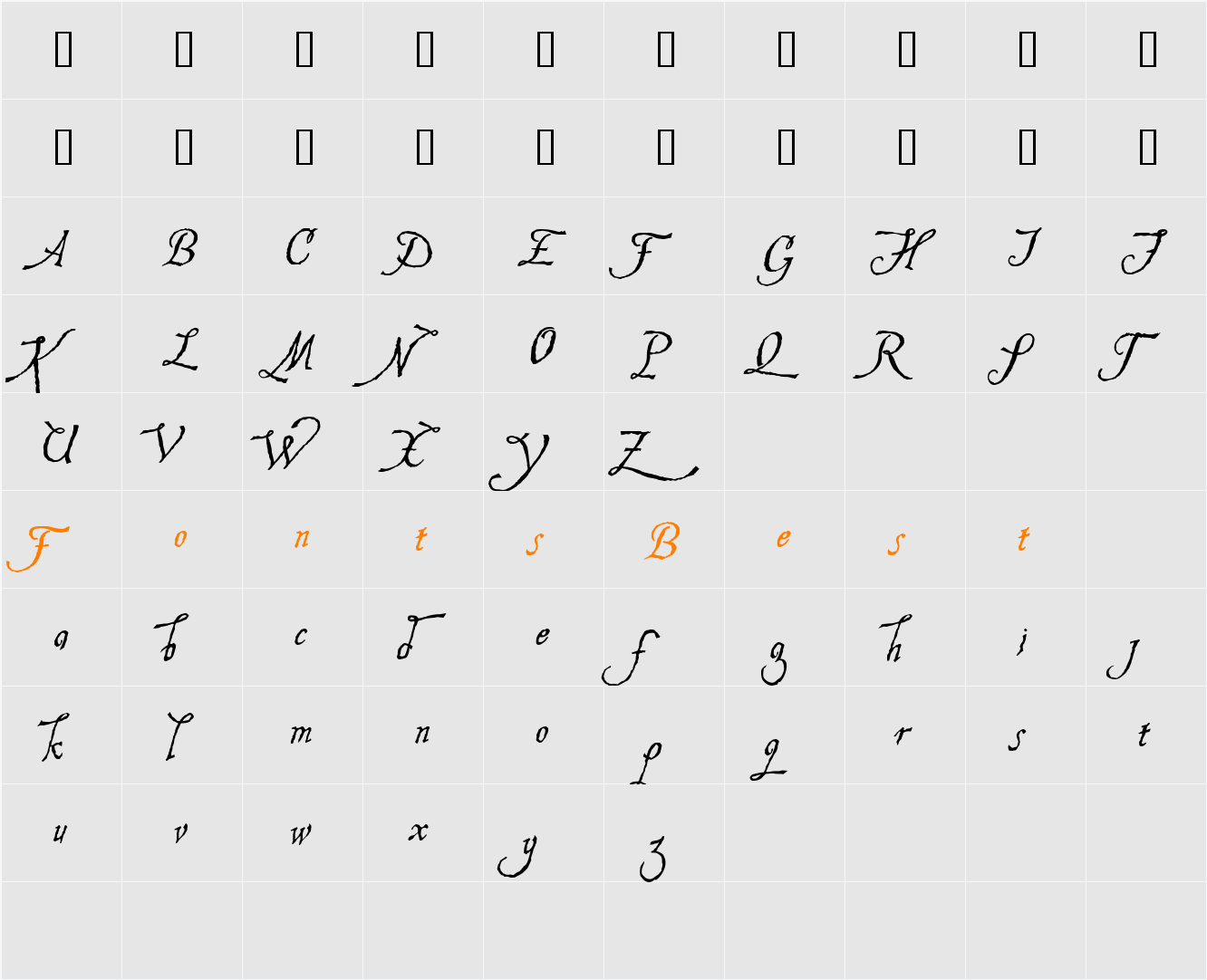 Hesperides Demo Character Map