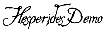Hesperides Demo Font Image