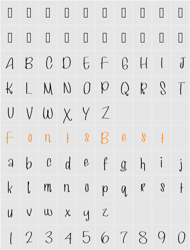 Hashtagsselfies Character Map