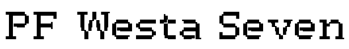 PF Westa Seven Font Image