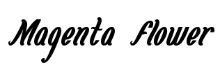 Magenta Flower Font Image