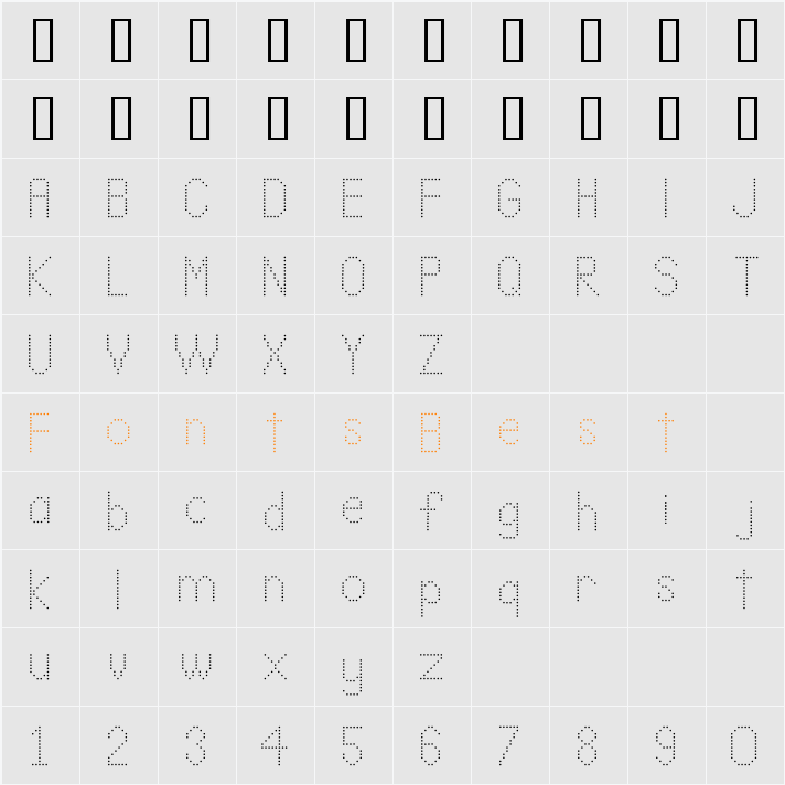 LLDot Character Map