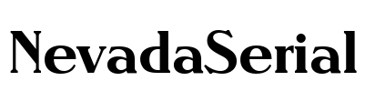 NevadaSerial Font Image