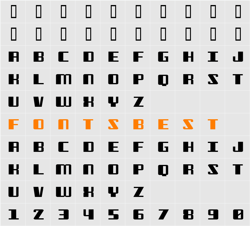 Freezer BTN Wide Character Map