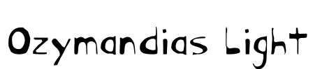 Ozymandias Light Font Image