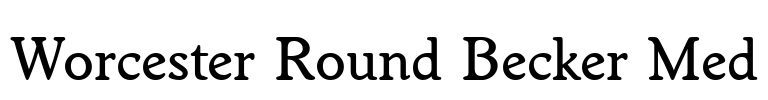 Worcester Round Becker Med Font Image