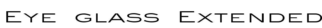 Eye glass Extended Font Image