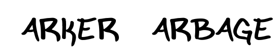 Marker Garbage Font Image