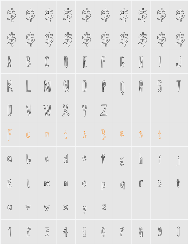 True 2D Character Map