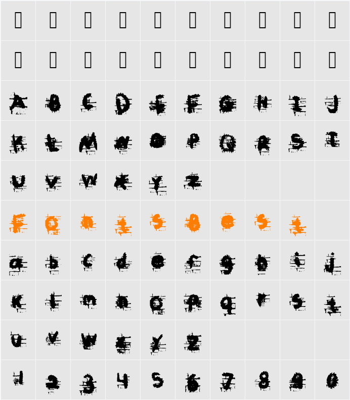 No Graffiti  Character Map