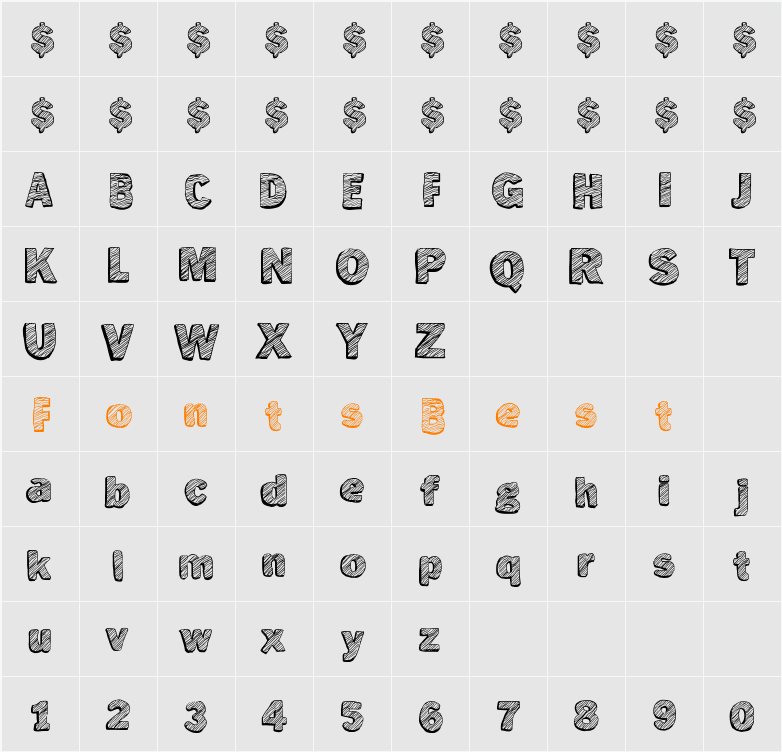 Not Tuned TV Character Map