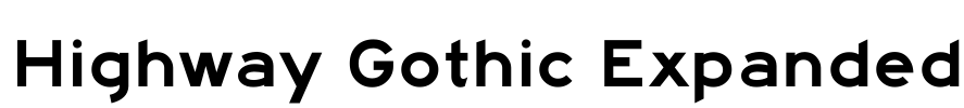Highway Gothic Expanded Font Image