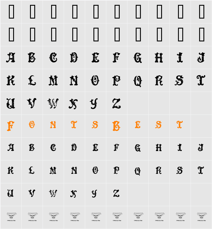 DinglE HuckleberrY Character Map