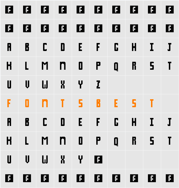 Pixel Spyder Character Map