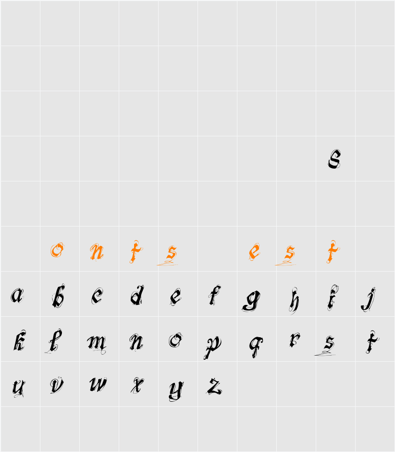 fonts-lab Symphony_demo Character Map