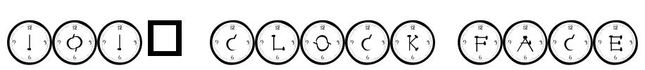 101! Clock Face Font Image