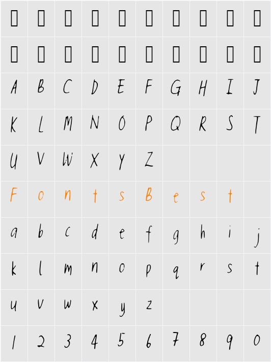nee Character Map