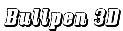 Bullpen 3D Font Image