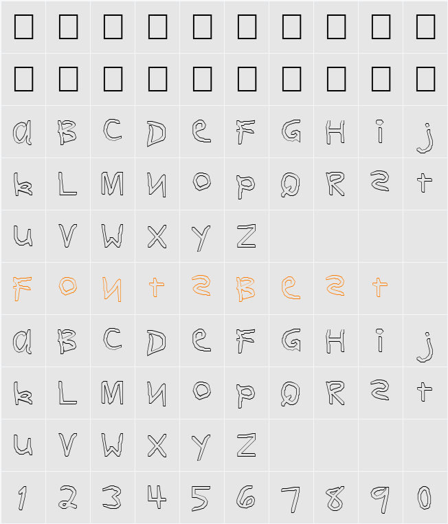 FZ HAND 11 HOLLOW Character Map