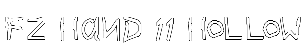 FZ HAND 11 HOLLOW Font Image