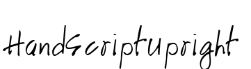 HandScriptUpright Font Image