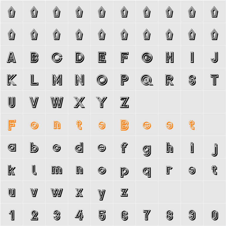 Gondrin Character Map