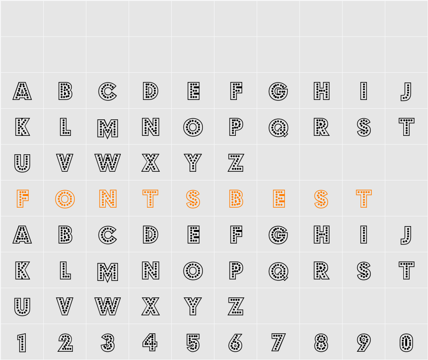Budmo Jigglish Character Map